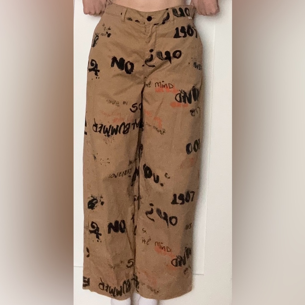 Urban Outfitters Graphic Print Wide-Leg Pants